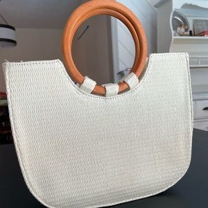 Bamboo woven style purse